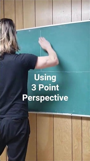 Using 3 Point Perspective in your drawings #shorts #drawing #howtodraw #shortsdrawing #draw #art