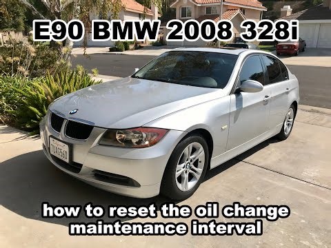 BMW E90 328i - how to reset the oil change maintenance interval (DIY44)