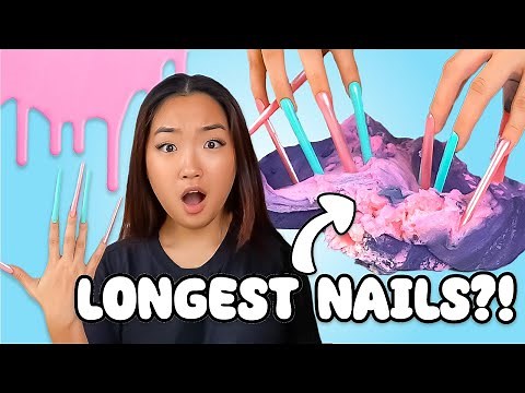 Making Slime With World's LONGEST Nails