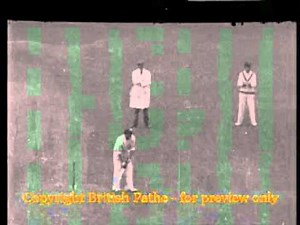 Rare video of jack Hobbs and sutcliffe batting