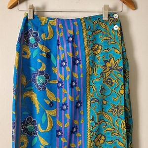 Vintage | Boho Floral Hippie Gypsy Wrap Maxi Skirt