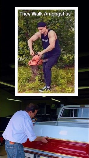 They walk amongst us🤣 #chainsaw #fail #meme #funny #comedy #gramps #shorts #loggers #bluecollar #lol