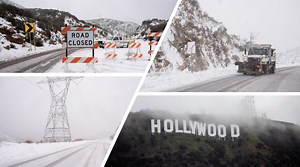 Storica tempesta invernale in California, la neve sta imbiancando Los Angeles | FOTO e VIDEO