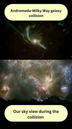 Andromeda–Milky Way collision 🔥🗿#cosmos #space ☄️#astronomy 👾 #universe #shorts