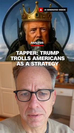 CNN's Jake Tapper analyzes a fake AI video that President Donald Trump posted to Truth Social showing him flying a jet that dumps sewage on protesters during "No Kings" rallies. | CNN