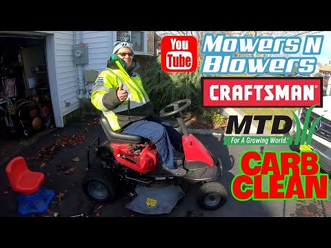 CRAFTSMAN MTD POWERMORE ZHONGSHEN ENGINE R1500 RIDING LAWNMOWER NO START CARBURETOR CLEANING REPAIR