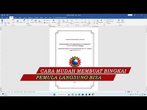 CARA MEMBUAT BINGKAI COVER MENGGUNAKAN SHAPES DI Ms.Word