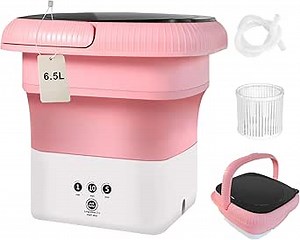 Portable Washing Machine, Mini Washer, 6.5L Foldable Mini Washing Machine with 3 Modes Deep Cleaning of Baby Clothes, Burp Cloths, Underwear, Socks, Shirt for Apartment, Dorm, RV Travel Laundry