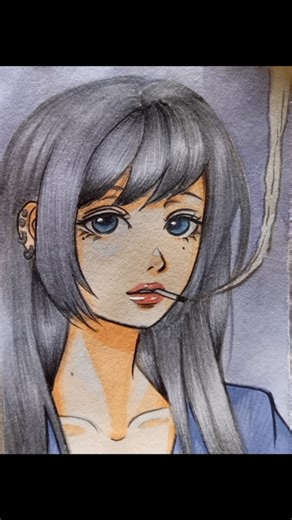 Anime girl Tutorial#newtrend#tutorial#howtodraw#anime#art#shorts