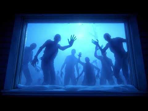 Snow Zombies Dance Party Spooky Fake Windows 4K Looping Backgrounds