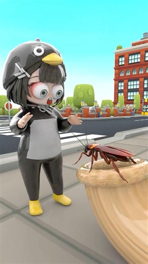 Tani scares the cockroach Gugugaga.#gugugaga #tani #shorts #funnyvideo