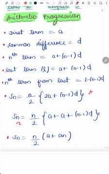 Chapter 5 I Arithmetic Progression Formula Sheet | Class 10 Maths – Maths With Bharat #10thmaths