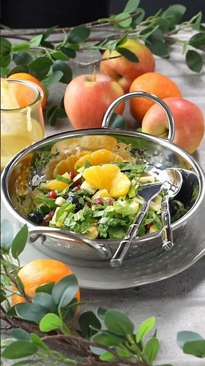 Chopped Green Salad and Fruit with Dressing