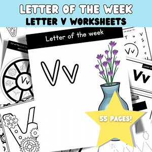 Letter V activities | Letter V pages| Letter worksheets | Uppercase lowercase