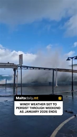 Malta Daily on Instagram: "The wind is not going anywhere as January 2026 comes to a close, with rough seas persisting after a month of intense weather. According to MET Office forecasts, the wind Force could potentially increase to Force 6 by Saturday 31st January as isolated rain showers also hit the islands. This follows a month of intense weather, with Storm Harry bringing massive damage to localities earlier on. With the Gozo Ferry currently back in operation, authorities still advise the p