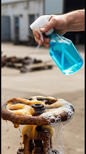 Rust vs Science: 8 Seconds to Restore a Cast Iron Valve Wheel #chemistry #corrosion #engineering