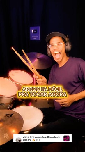 como tocar ARROCHA na bateria com uma levada fácil 🔥