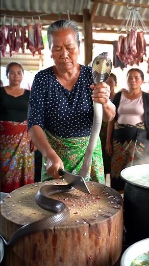Traditional Snake Preparation | Shocking Street Food Butchery in Village Market