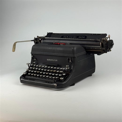 Vintage Remington Rand Typewriter Black Standard Office Typewriter QWERTY Keyboard Mid Century Decor - Etsy