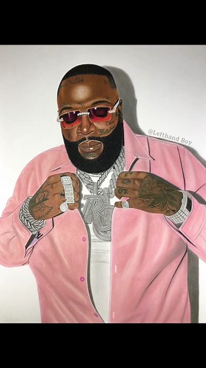 New drawing of @Rick Ross ✍🏼ll let’s tag him aze asi Report #lefthandboy #art #fyp
