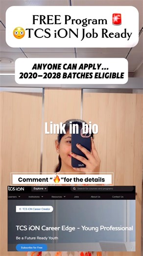 Free TCS Certificate 🔥 | TCS iON Job Ready Program 2026 | Freshers Must Apply!