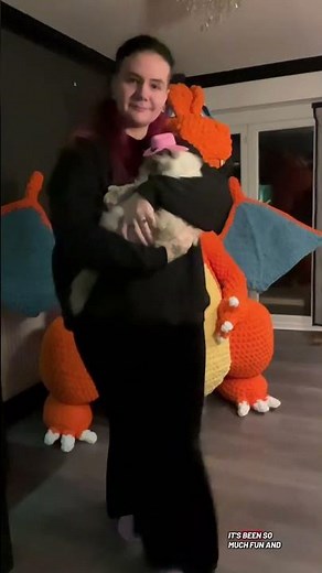 Life Size Charizard Crochet Reveal 🔥🧶 #pokemon #charizard #crochet