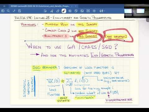 IEE/CSE 598: Lecture 2B (2026-02-12): Evolutionary and Linear Genetic Programming