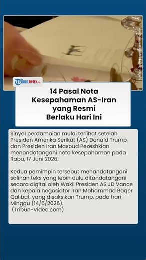 Terbaru! 14 Pasal Perjanjian AS-Iran Disahkan Hari Ini, Dunia Pantau Langkah Washington dan Teheran