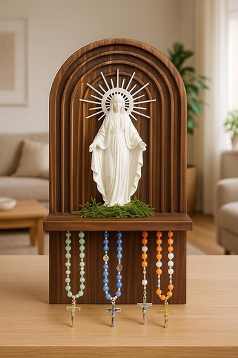 Rosary Hanger With Mary, Mother of God 3D Statue - Etsy