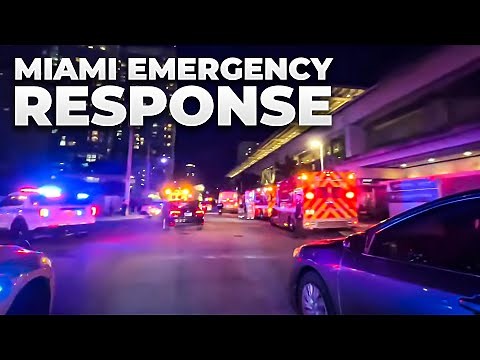 Large Emergency Response in Miami - Fire, Police & Medical