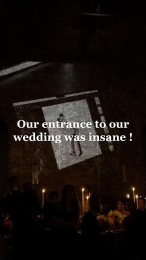 “Our entrence into our wedding was insane” The projector, the Drama and dress!!🔥🥰🥺 #weddingmement #weddingday