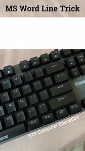 1.7M views · 10K reactions | Ms Word Line Trick #msword #pc #laptop #computer #windows #tech #reels #viral #shorts | STP Computer Education | Facebook