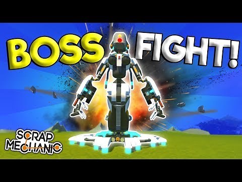 AI ROBOT BOSS FIGHT! - Scrap Mechanic Creations Gameplay - Best Builds