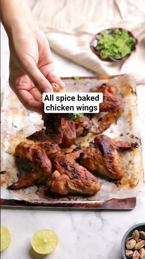 Baked chicken wings #healthy #easysnacks #appetizer