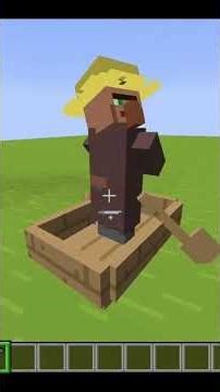 Minecraft wireless redstone villager detector.