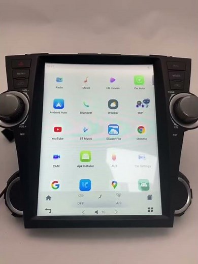 Android Car Stereo for TOYOTA HIGHLANDER 2008-2013 with Wireless Carplay Navi#toyotahighlander