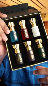 PFUM Luxury Alcohol Free Long Lasting Roll-On Attar Perfume Gift Set For Unisex 6Pcx5.5ml Each Total 33ml (Ruh Gulab, Hawaii Blue, White Oud, Musk of Dubai, Elixir-Scent of Love, Sukhad Chandan-Kesar) #attar #perfume #oud #fragrance #perfumes #oudh #attarcollection #perfumecollection #fragrances #perfumeoil #perfumelovers #fragrancelover #attars #bakhoor #fragrancecollection #perfumeshop #scent #perfumeaddict #ittar #scentoftheday #parfum #india #sunnah #mukhallat #agarwood #eaudeparfum #perfume