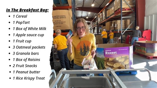 How to fill the Backpack Program Bags, Breakfast Edition (Pt. 1/2)! | Cache Community Food Pantry