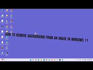 How to Remove Background from an image in Windows 11 using Paint