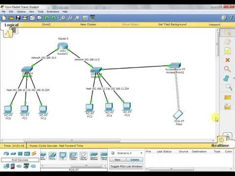 Cisco Packet Tracer | connect wireless device in network using Access Point