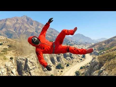 GTA 5 Squid Game Guard Insane & Funny Ragdoll Moments😂 #2