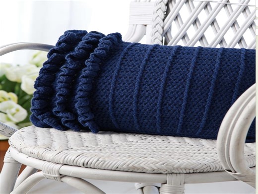 Cable Stitch Ruffle Pillow Crochet Pattern | Easy PDF Tutorial | Instant Download - Etsy