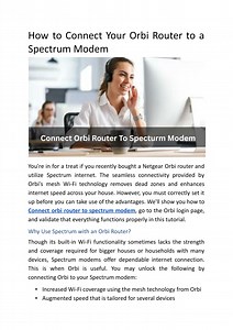 How to Connect Your Orbi Router to a Spectrum Modem.docx - SlideServe