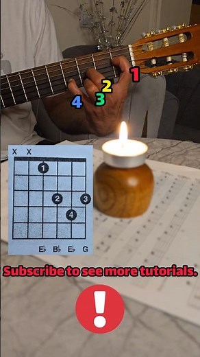 Easy Chords For Beginners"Eb major"Chord 🎶_"guitar tutorials Eb Chord in 5 Seconds! #guitar #chords