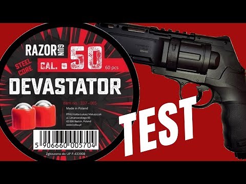 Devastator steel core test HDR50 T4E revolver
