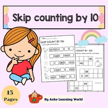 Skip Counting by Ten from Any Number Worksheets | Grade 1-2 Math | No Prep