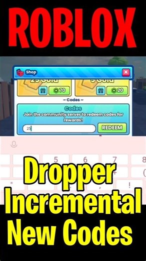 All New Codes in Dropper Incremental Roblox