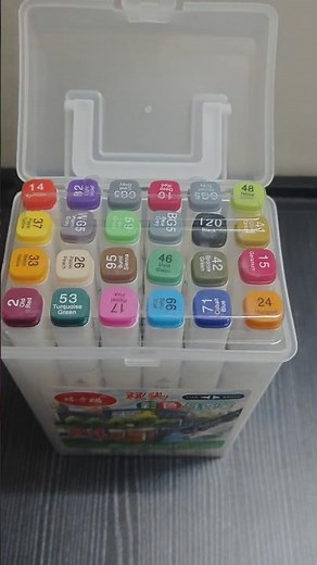 Alcohol Marker Set Review | 24 Vibrant Shades 🎨....#colors #alcoholmarkers #coloring #sketch #art