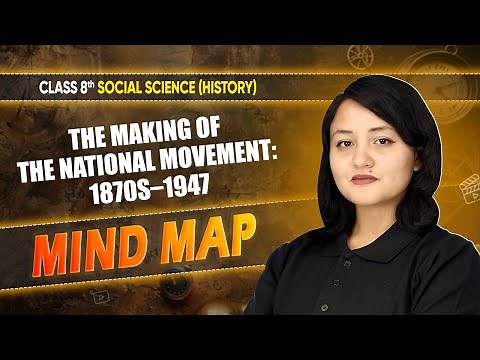 Mind Map - The Making of the National Movement 1870s–1947 | Class 8 History Chapter 8 | CBSE 2024-25