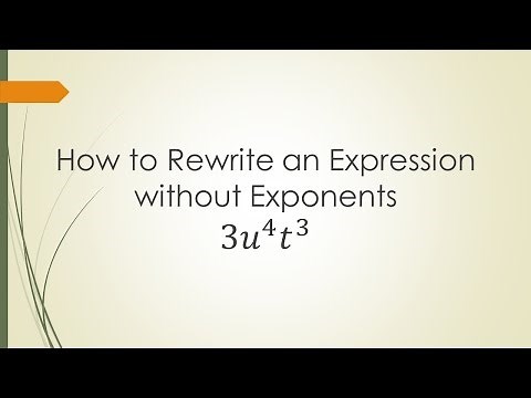 How to Rewrite an Expression without Exponents: 3(u^4)(t^3)